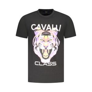 Cavalli Class Men Black T-Shirts